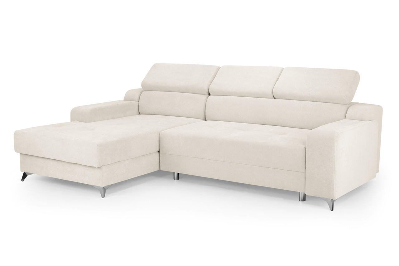 Caydance Beige Left Hand Facing Corner Electric Sofa Bed
