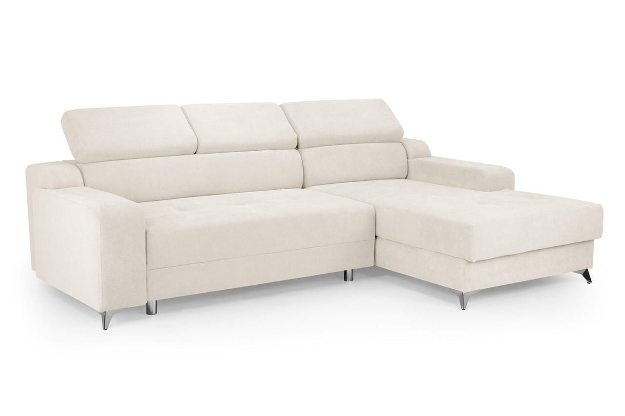 Caydance Beige Right Hand Facing Corner Electric Sofa Bed