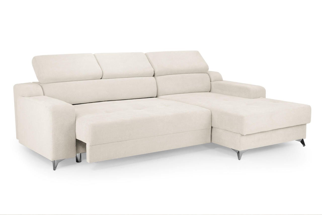 Caydance Beige Right Hand Facing Corner Electric Sofa Bed - Image 4