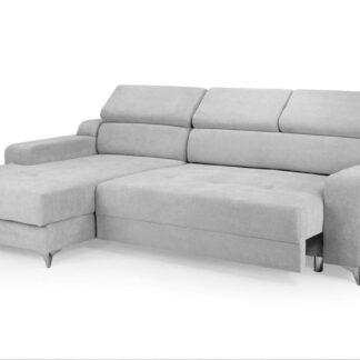 Caydance Grey Left Hand Facing Corner Electric Sofa Bed