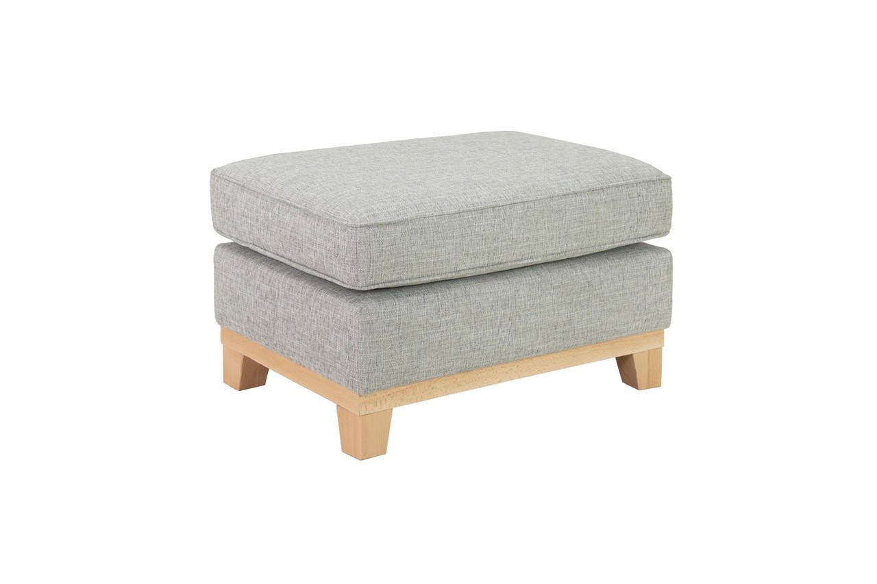 Finsbury Grey Fabric Footstool