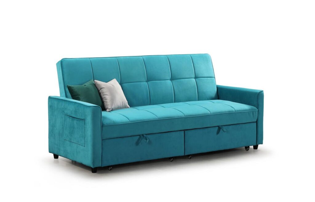 Elegance sofabed plush teal 3 seater 34984.jpg