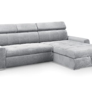 Evander Grey Fabric Universal Corner Sofa Bed