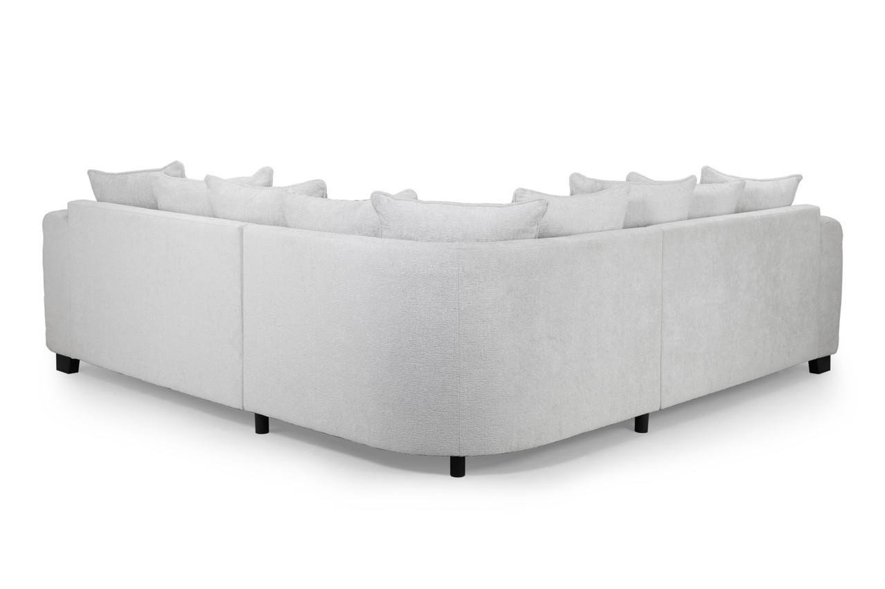 Ambrose Light Grey Fabric Large Corner Sofa - Image 2