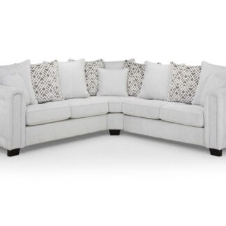 Ambrose Light Grey Fabric Large Corner Sofa