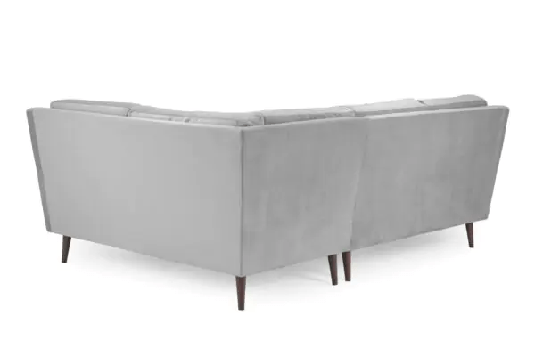 Portebello Plush Grey Fabric Right Hand Facing Corner Sofa - Image 2