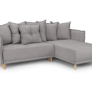 Iver Grey Fabric Universal Corner Sofa Bed