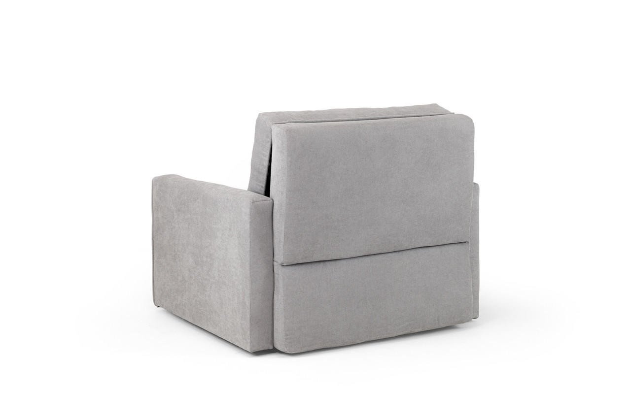 Burnsall Grey Fabric Armchair Sofa Bed - Image 4