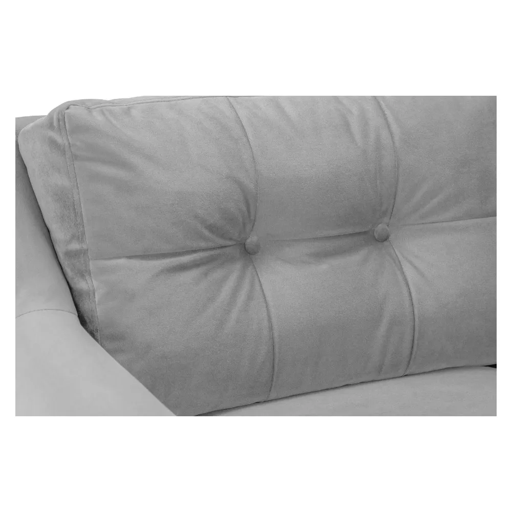 Portebello Plush Grey Fabric Right Hand Facing Corner Sofa - Image 5