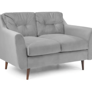 Portebello Plush Grey Fabric 2 Seater Sofa
