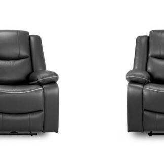 Vortex Black Leather Electric Recliner 3+2 Sofa Set