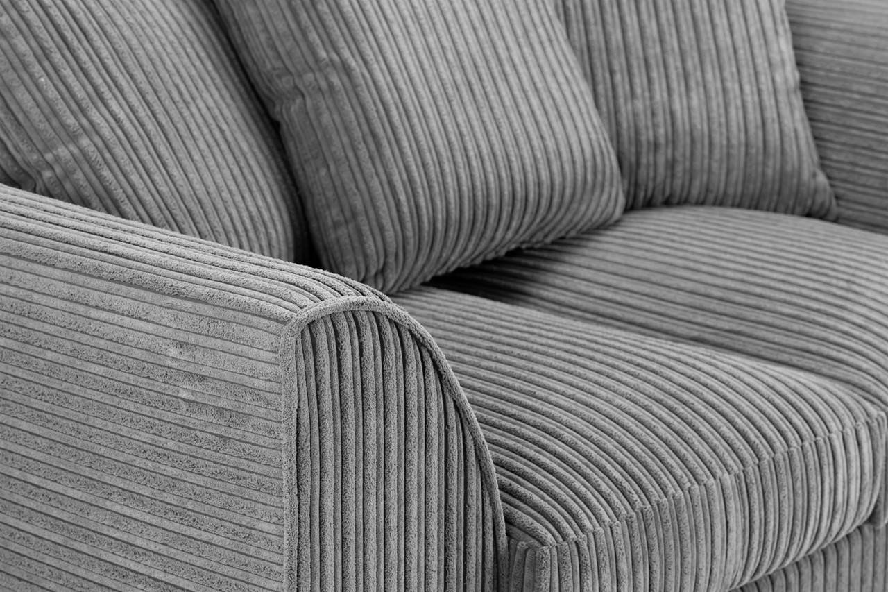 Markham Grey Fabric 3 Seater Sofa - Image 5