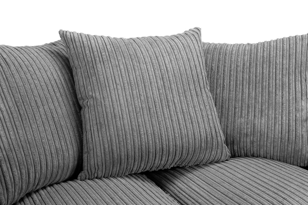 Markham Grey Fabric 3 Seater Sofa - Image 6