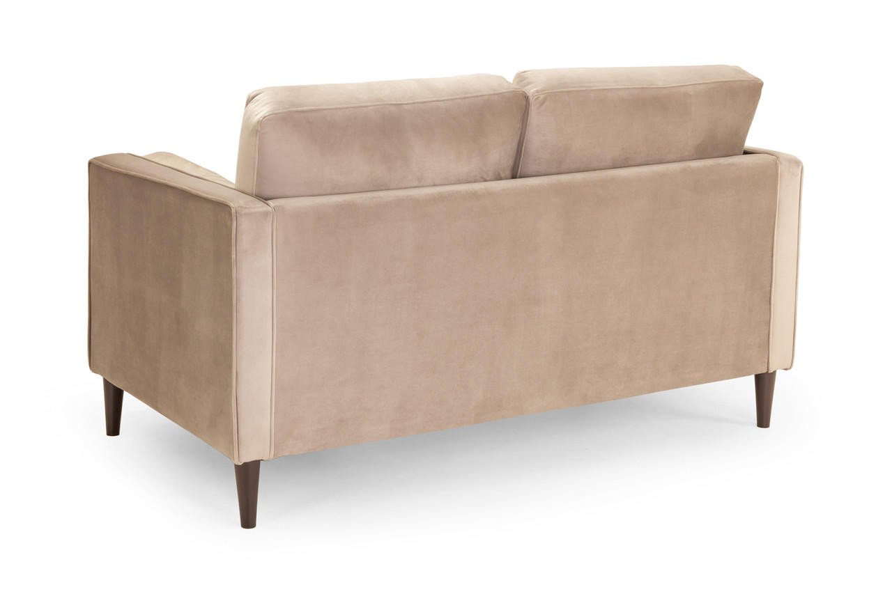 Barkham Plush Beige Fabric 2 Seater Sofa - Image 2
