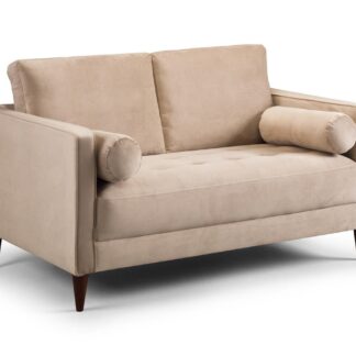 Barkham Plush Beige Fabric 2 Seater Sofa