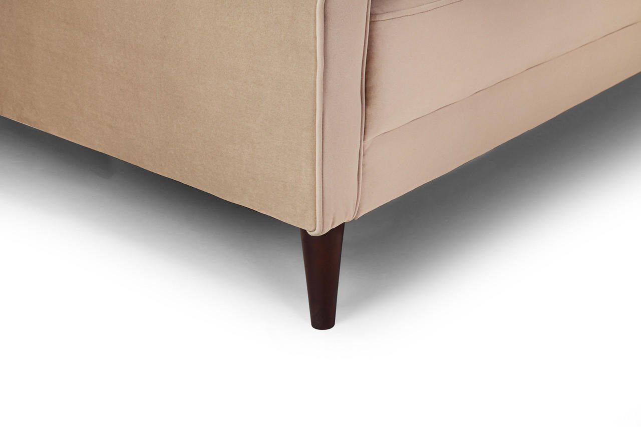 Barkham Plush Beige Fabric Armchair - Image 4
