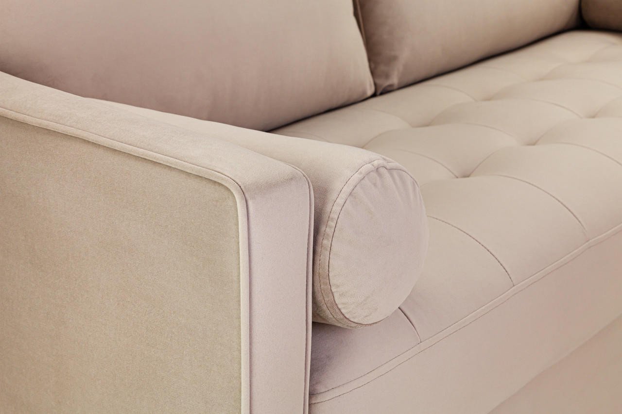 Barkham Plush Beige Fabric Armchair - Image 6