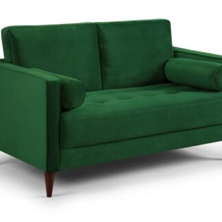 Barkham Plush Green Fabric 2 Seater Sofa