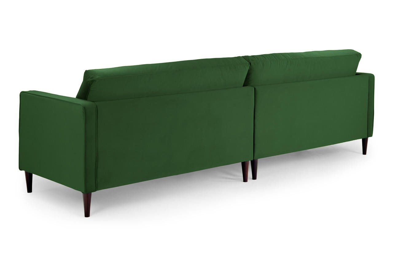 Barkham Plush Green Fabric 4 Seater Sofa - Image 2