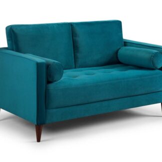 Barkham Plush Teal Fabric 2 Seater Sofa