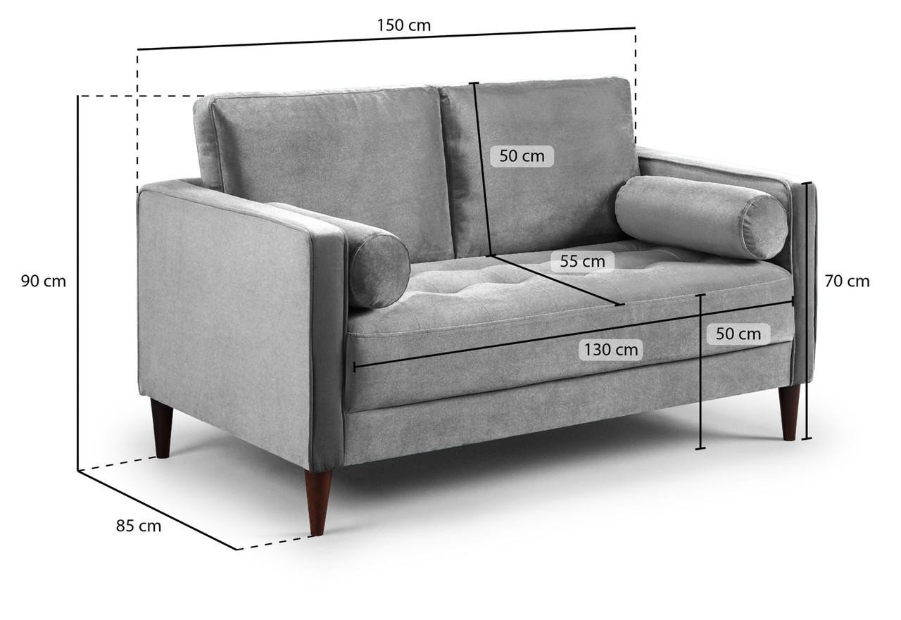 Barkham Plush Beige Fabric 2 Seater Sofa - Image 7