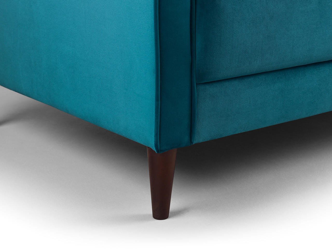 Barkham Plush Teal Fabric 3+2 Sofa Set - Image 6