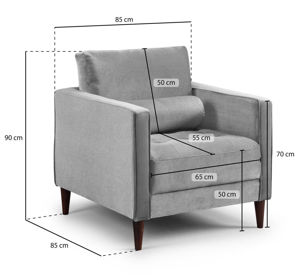 Barkham Plush Beige Fabric Armchair - Image 7