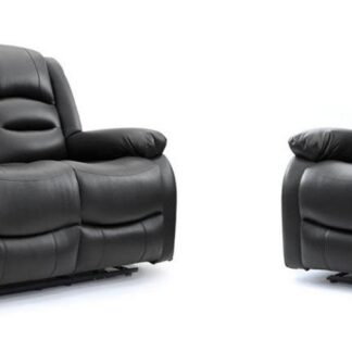 Ronan Black Leather Electric Recliner 3+2 Sofa Set