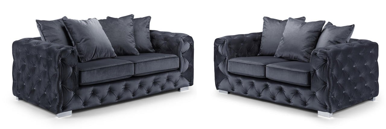 San Antonio Slate Fabric 3+2 Sofa Set