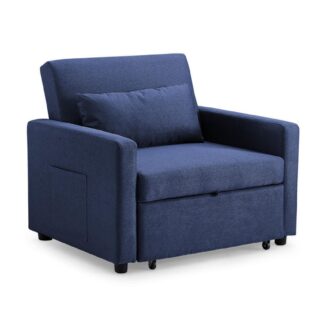 Studio Blue Fabric Armchair Sofa Bed