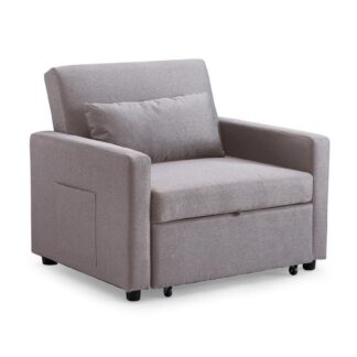 Studio Mocha Fabric Armchair Sofa Bed