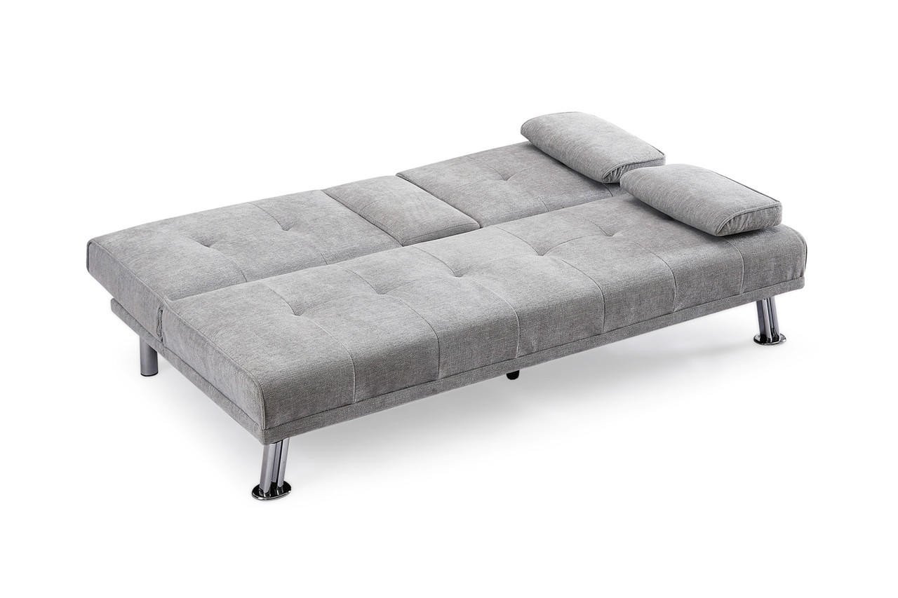 Wren Light Grey Fabric 3 Seater Sofa Bed - Image 6
