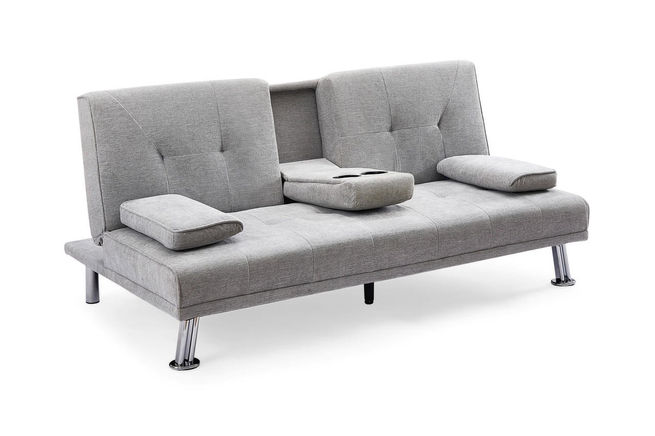 Wren Light Grey Fabric 3 Seater Sofa Bed - Image 7