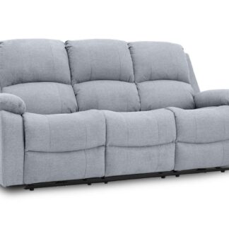 Jagger Grey Fabric Electric Recliner 3 Seater Sofa