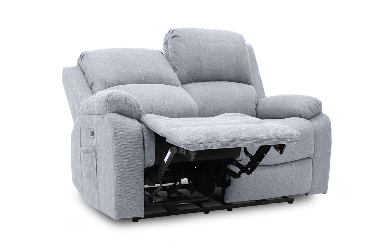 Jagger Grey Fabric Electric Recliner 2 Seater Sofa - Image 2