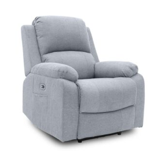 Jagger Grey Fabric Electric Recliner Armchair