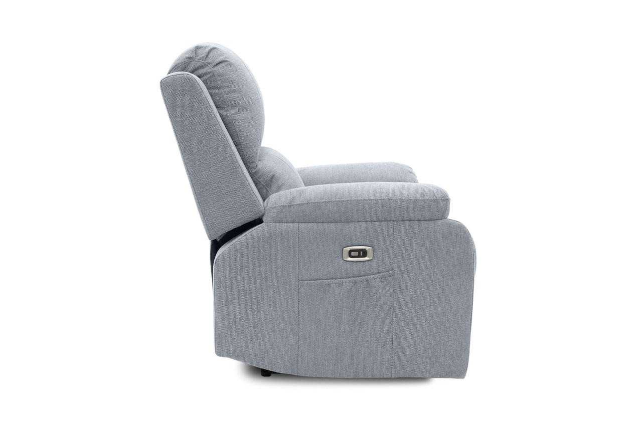 Jagger Grey Fabric Electric Recliner Armchair - Image 7