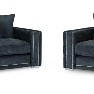 Ledbury Charcoal Fabric 3+2 Sofa Set