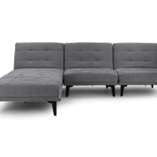Nalina Dark Grey Fabric Universal Corner Sofa Bed