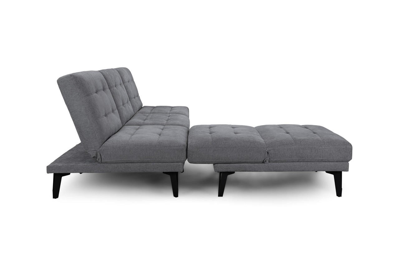 Nalina Dark Grey Fabric Universal Corner Sofa Bed - Image 2