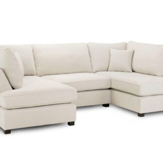 Sonder Beige Fabric U Shape Corner Sofa