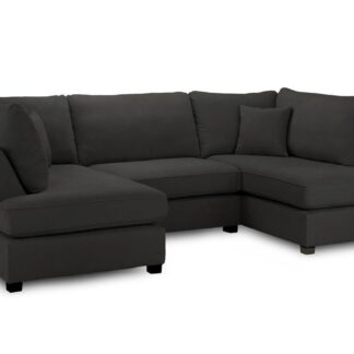 Sonder Black Fabric U Shape Corner Sofa