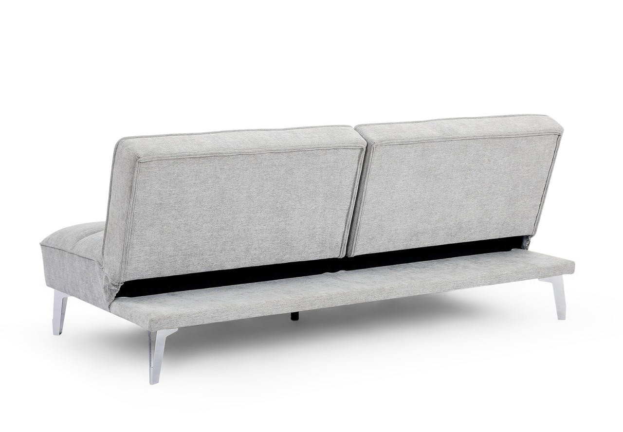 Venosa Light Grey Fabric 3 Seater Sofa Bed - Image 2