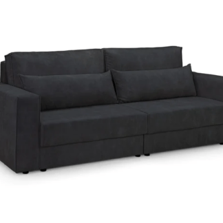 Vixon Black Fabric 4 Seater Sofa Bed