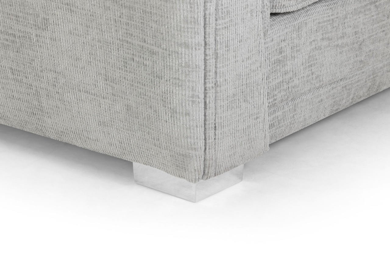 Elstowe Grey Fabric Footstool - Image 4