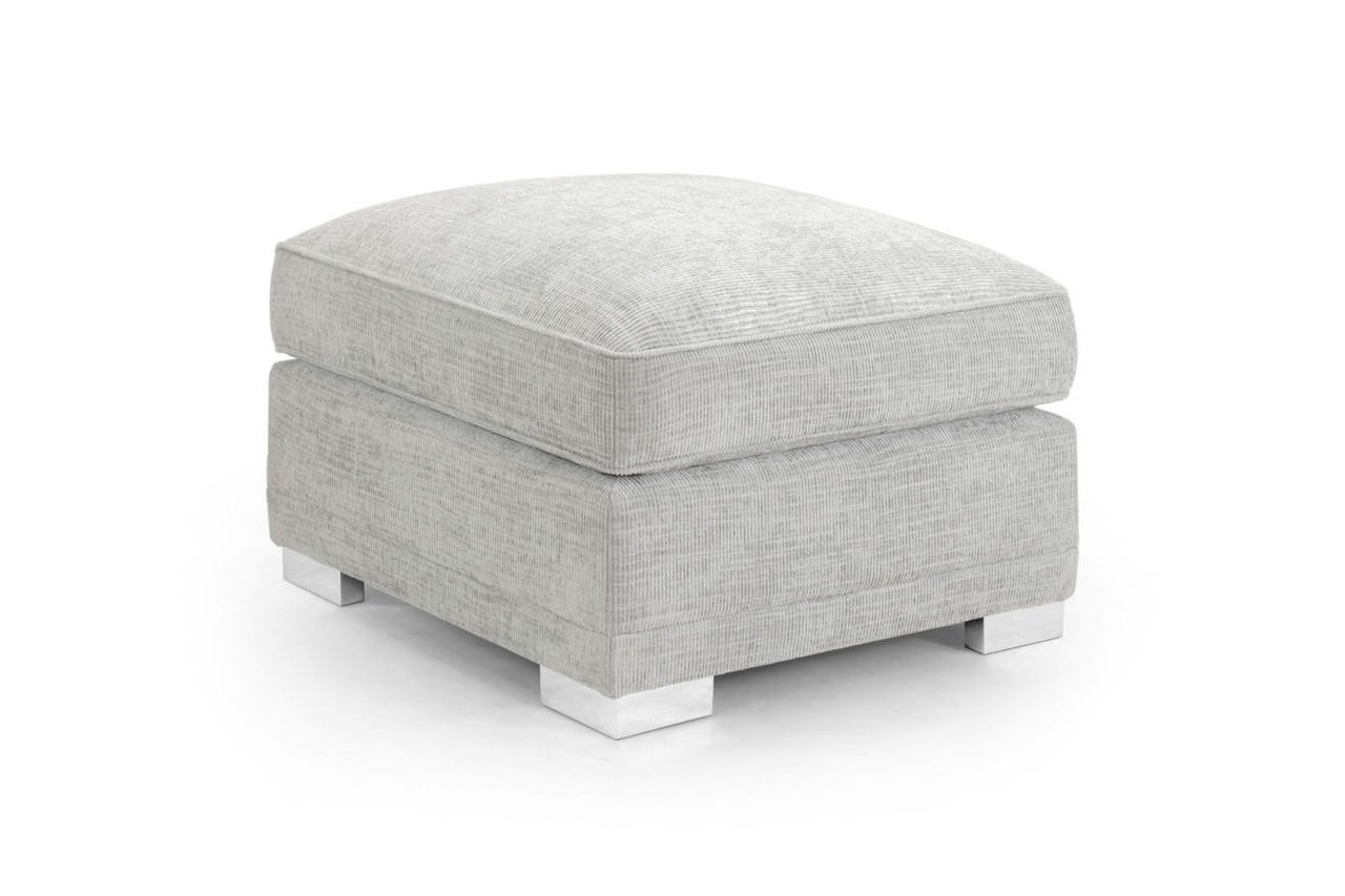 Elstowe Grey Fabric Footstool