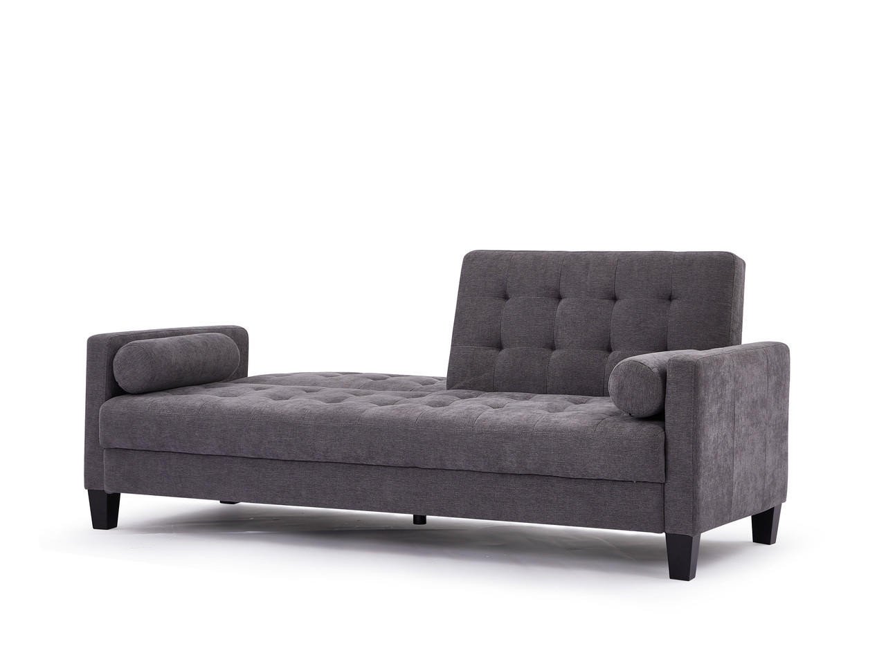Barrett Dark Grey Fabric 3 Seater Sofa Bed - Image 2