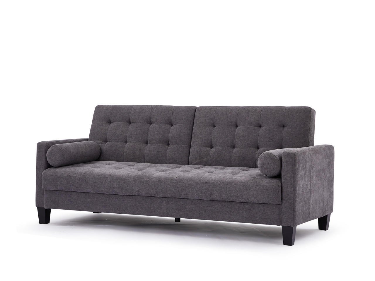 Barrett Dark Grey Fabric 3 Seater Sofa Bed - Image 5