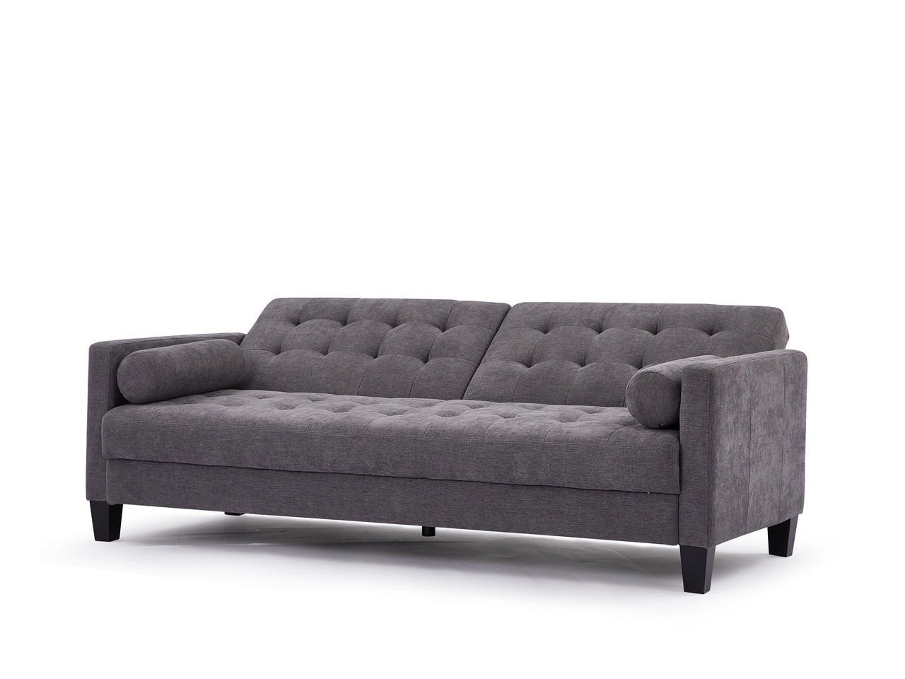 Barrett Dark Grey Fabric 3 Seater Sofa Bed - Image 6