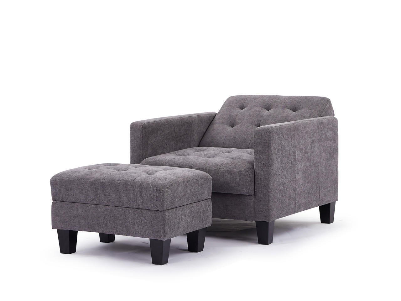 Barrett Dark Grey Fabric Armchair Sofa Bed - Image 2